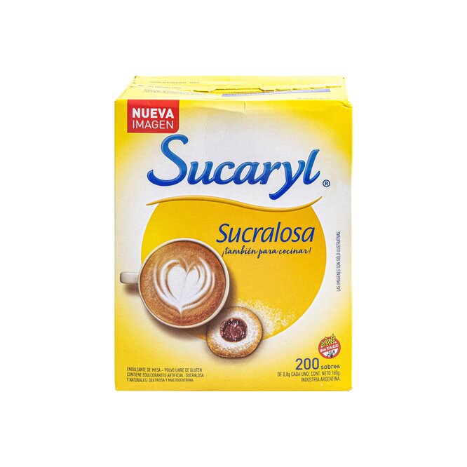 Edulcorante con Sucralosa en Polvo en Sobre Sucaryl 200 unidades