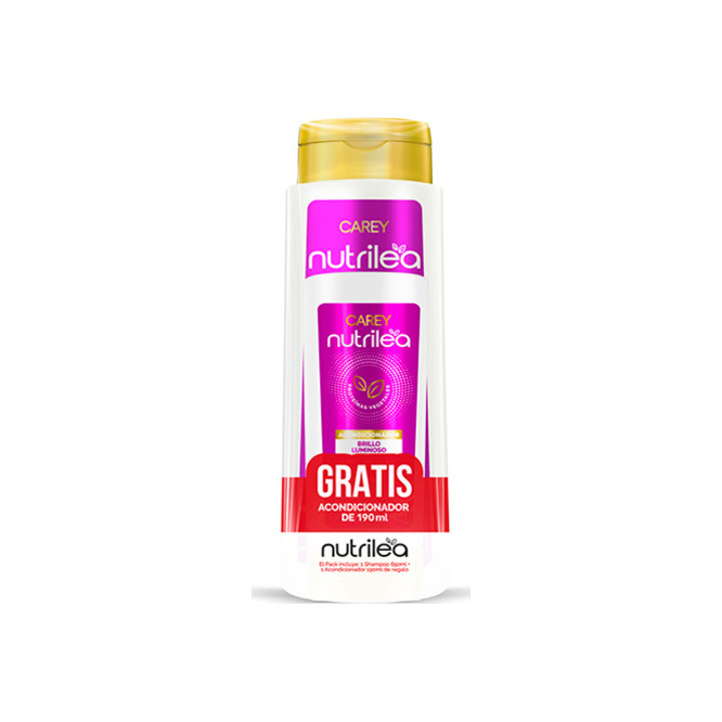 Pack shampoo 650 ml y acondicionador 190 ml brillo luminoso Nutrilea