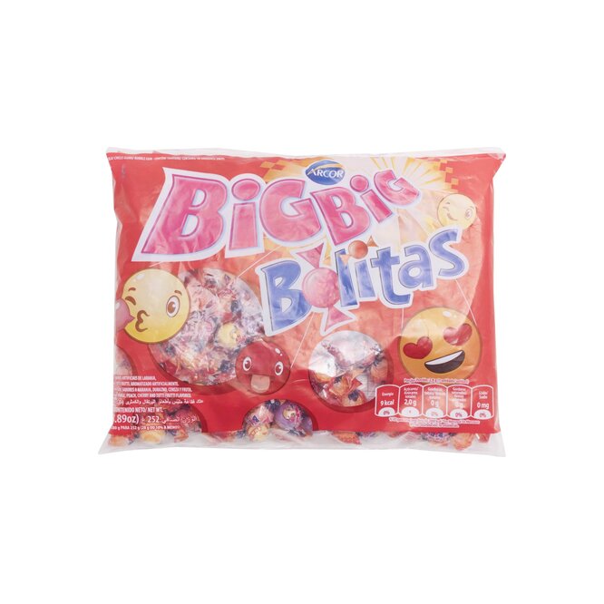 CHICLE BIG BIG S/SURTIDO BOLITAS 252GR