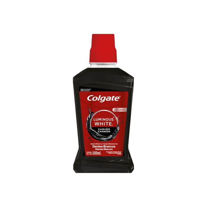 Enjuague bucal luminous white con carbón Colgate 500 ml