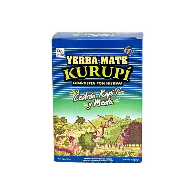 Yerba mate compuesta cedrón kapi’i y menta Kurupi 500 gramos