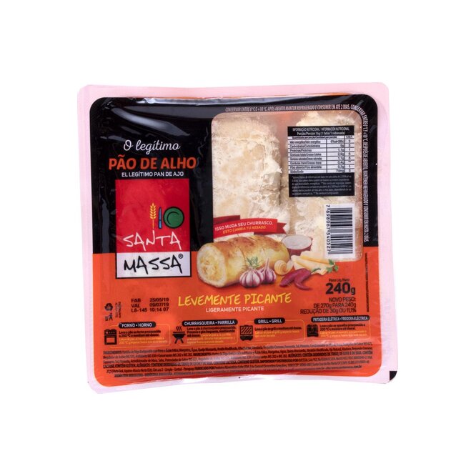 Pan de ajo levemente picante Santa Massa 240 gramos