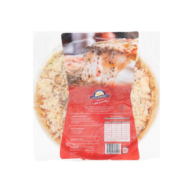 PIZZA CONG DE MOZZARELLA LA SABROSA 450G