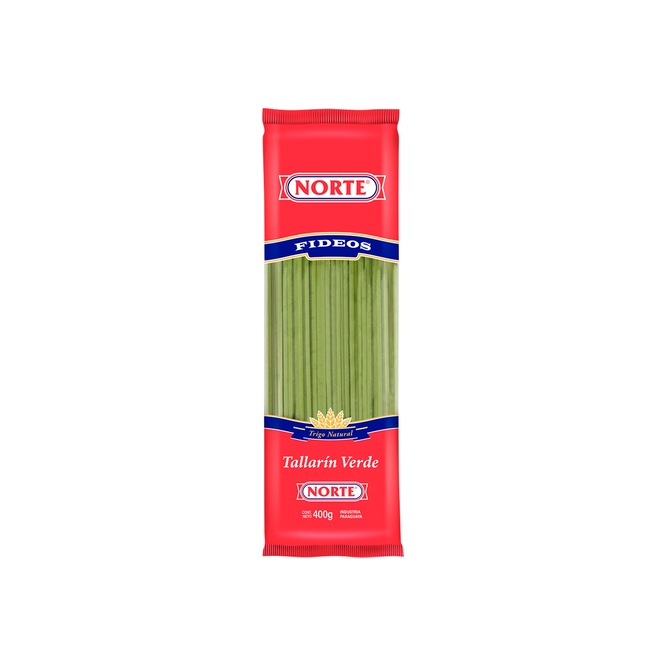 Fideo tallarín verde paquete Norte 400 gramos