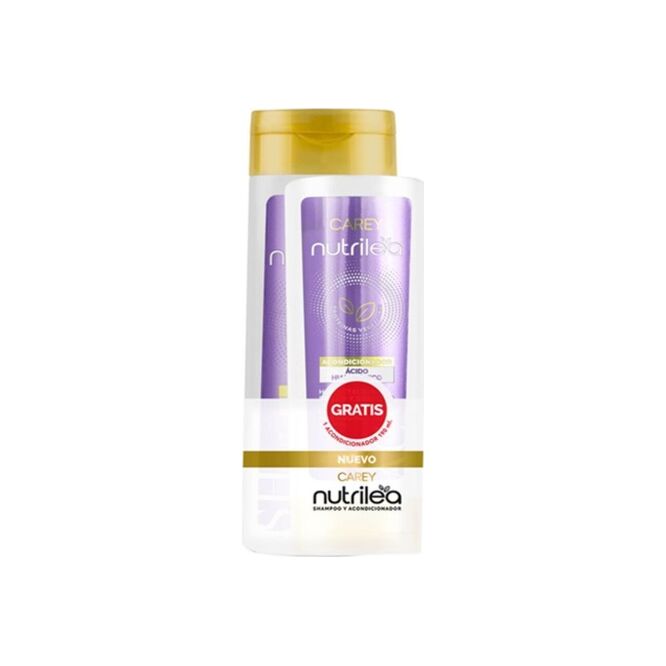Pack de shampoo nutritivo con ácido hialurónico 340 ml y acondicionador 190 ml Carey