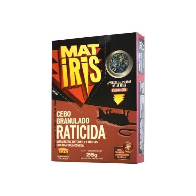 Raticida granulado en caja Matiris 25 gramos