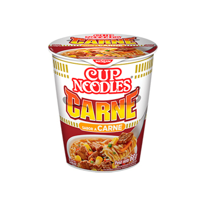 Fideo Ramen Sabor Carne Cup Noodles Nissin 69 gramos