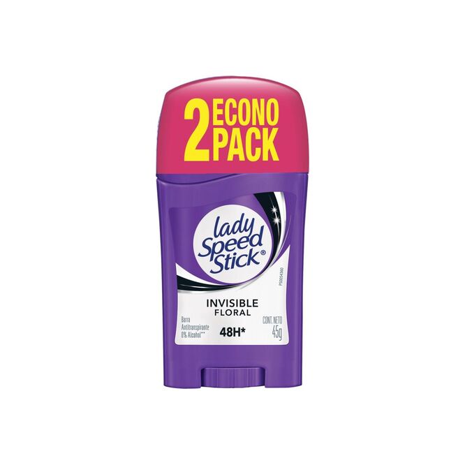 Desodorante invisible 2 unidades Lady Speed Stick 45 gramos