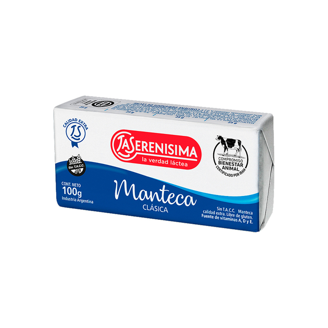 MANTECA CLASICA 100GR LA SERENISIMA