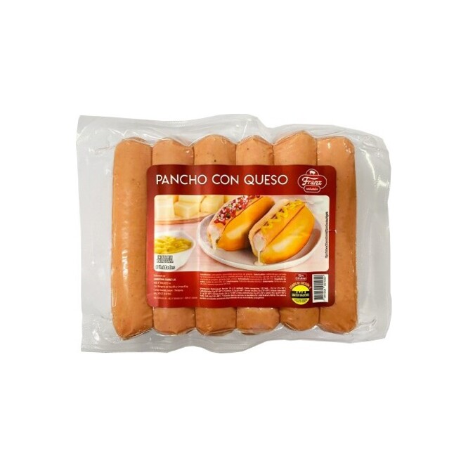 Pancho con queso paquete Franz 6 unidades