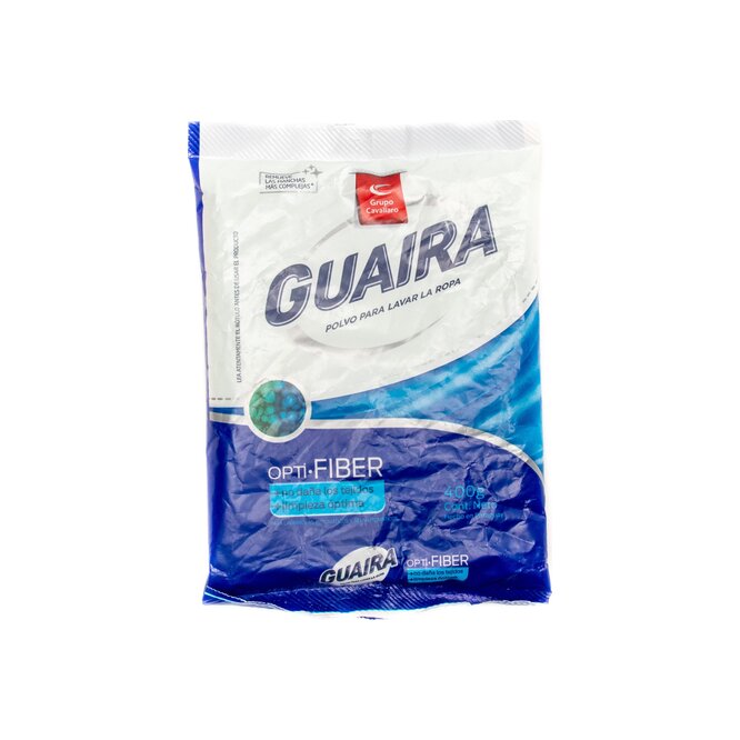 Jabón en polvo opti fiber en bolsa Guaira 400 gramos