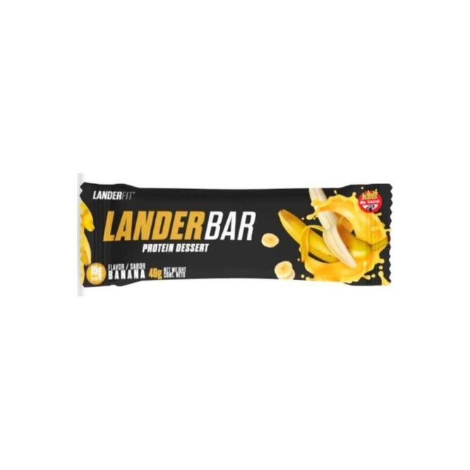 Barra proteica sabor banana Landerfit 46 gramos