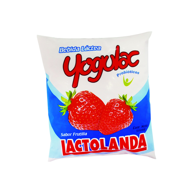 Bebida láctea yogulac sabor frutilla sachet Lactolanda 500 ml