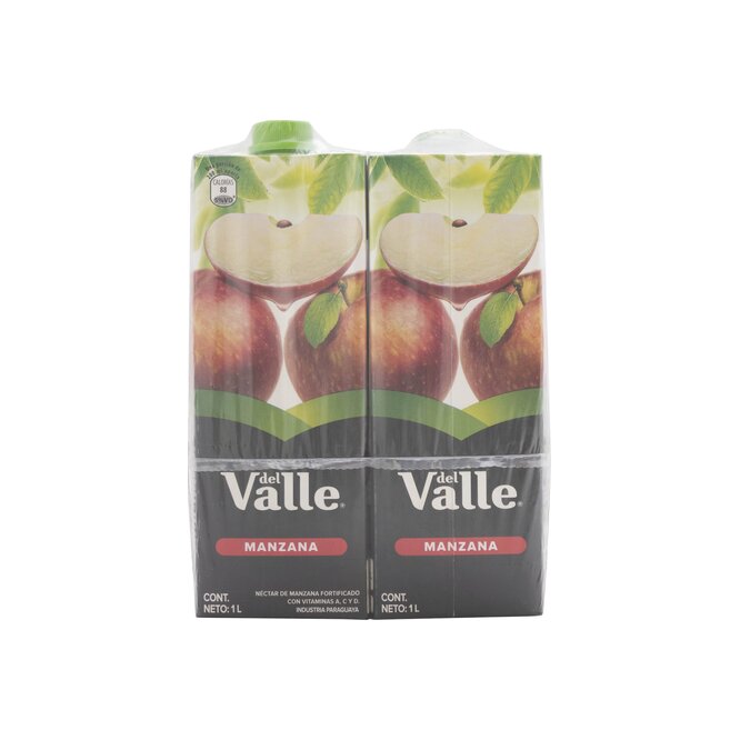Jugo sabor manzana tetra pack 2 unidades Del Valle 1 litro