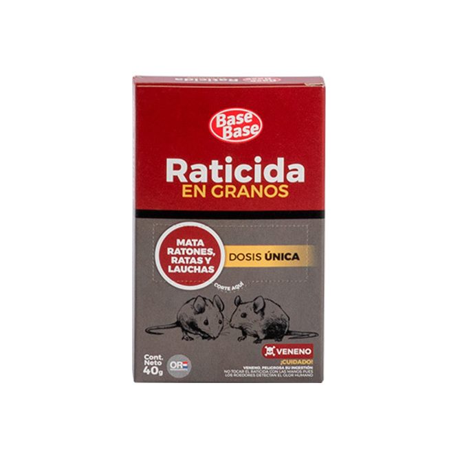 Raticida en granos pack Base Base 40 gramos