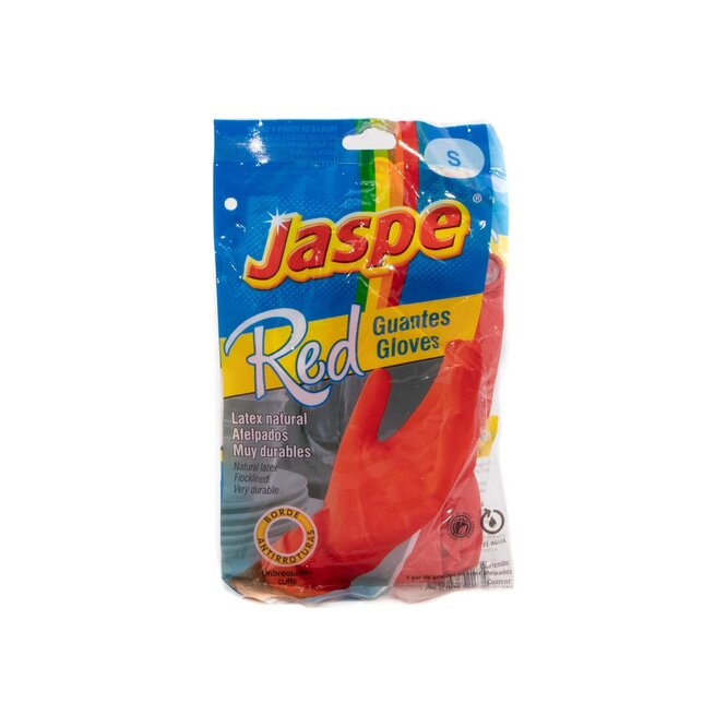 GUANTE LATEX AFELPADO ROJO JASPE BSA