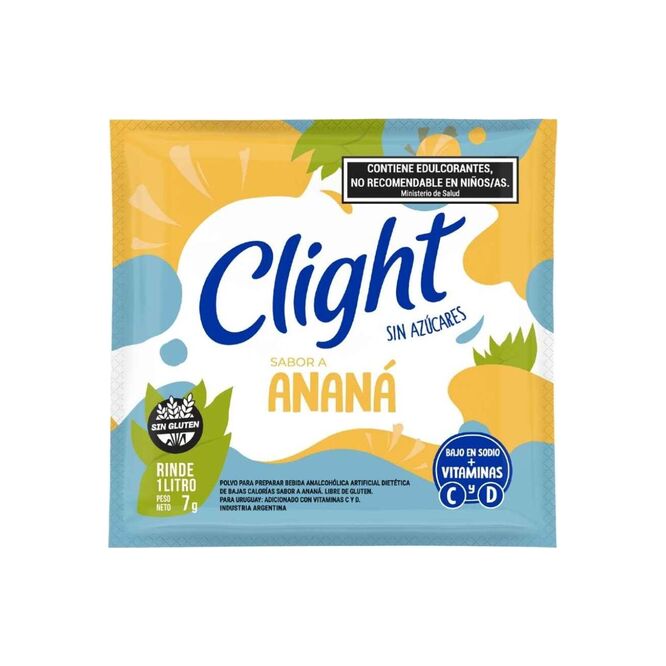 Jugo sabor ananá en polvo Clight 7 gramos