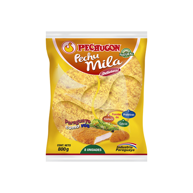 Milanesa de pollo congelado Pechuga Mila Pechugon 8 unidades