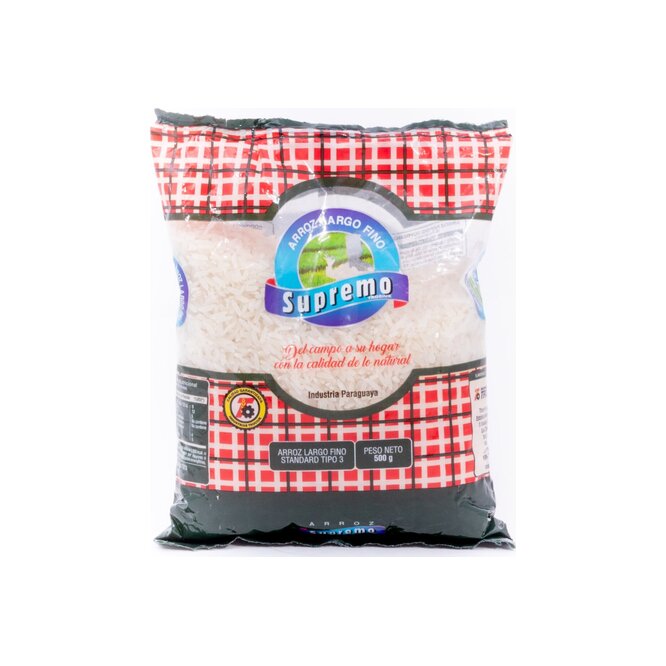 Arroz tipo 3 paquete Supremo 500 gramos