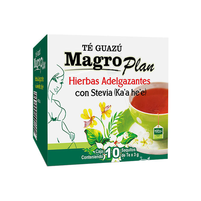 Té de hierbas adelgazantes con Stevia paquete Magro 10 unidades