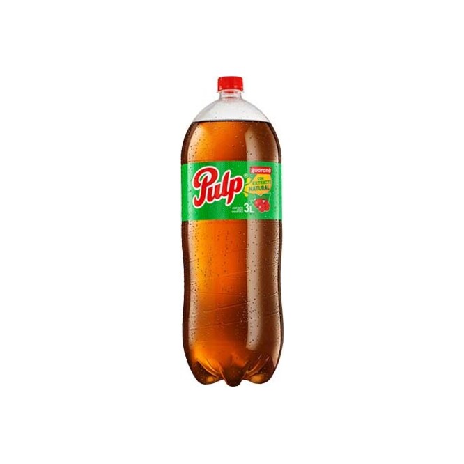 Gaseosa sabor guaraná botella descartable Pulp 3 litros