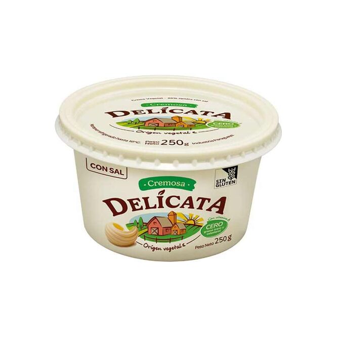 Margarina crema vegetal en pote Delicata 250 gramos