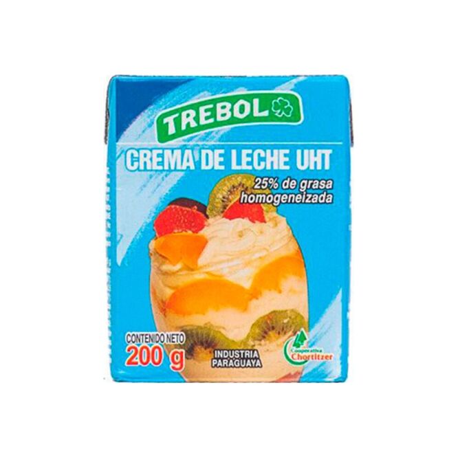 Crema de leche tetra Trébol 200 ml