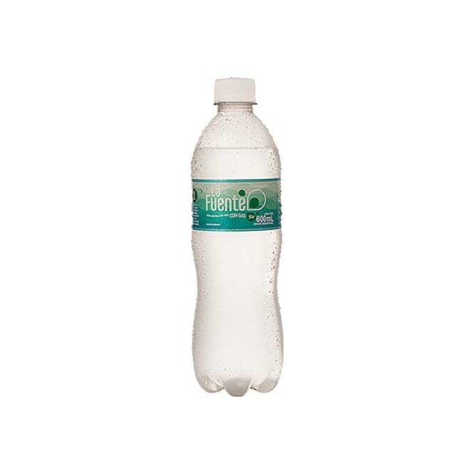 Agua mineral con gas botella La Fuente 600 ml