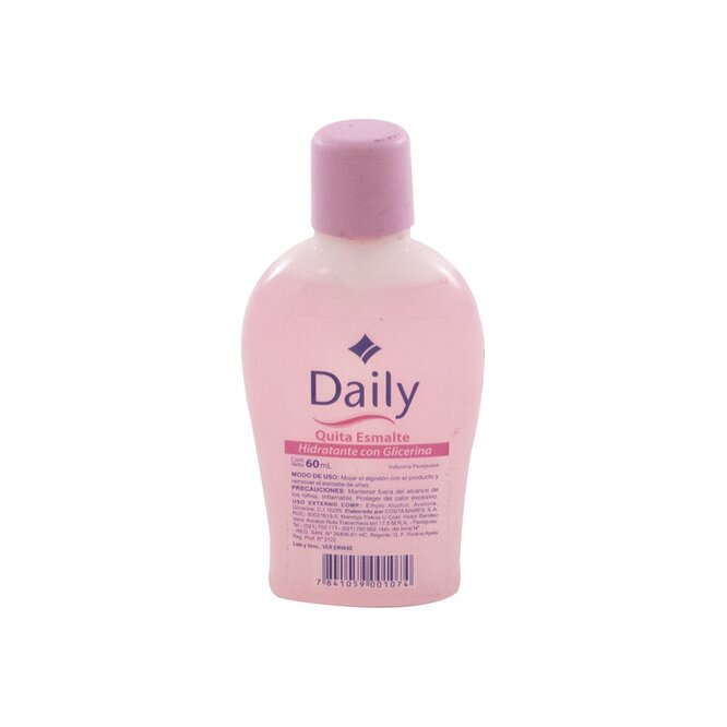 Quita esmalte sin acetona rosa botella Daily 60 ml