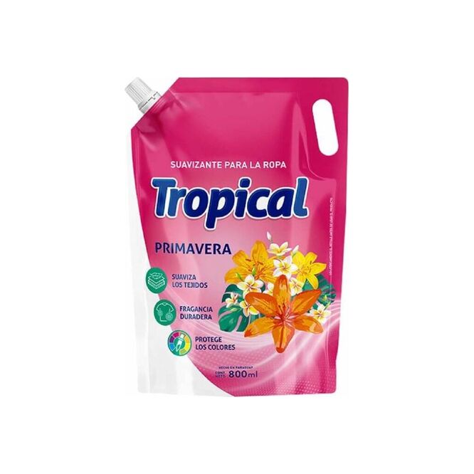Suavizante Tropical Primavera botella 800 ml