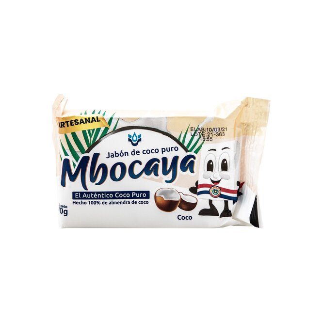 Jabón de coco puro barra Mbocayá 100 gramos
