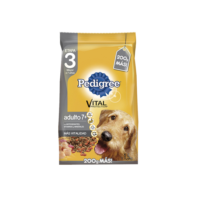 Alimento para perro adulto mayor Pedigree 15 Kilos