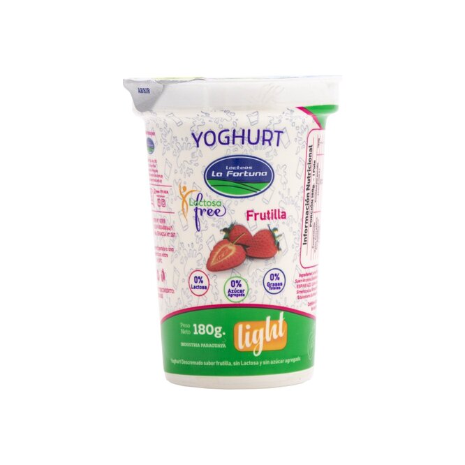 Yogurt light sabor frutilla La Fortuna 180 gramos