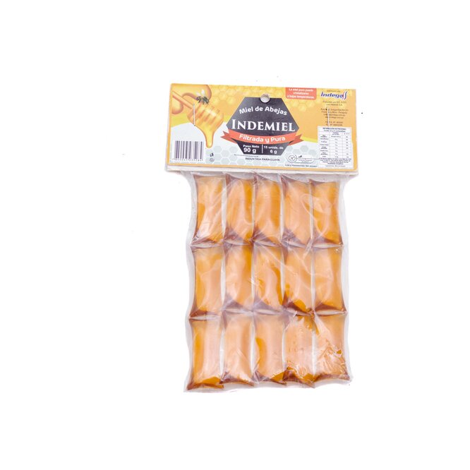 Miel de abeja en tira sachet Indemiel 15 unidades