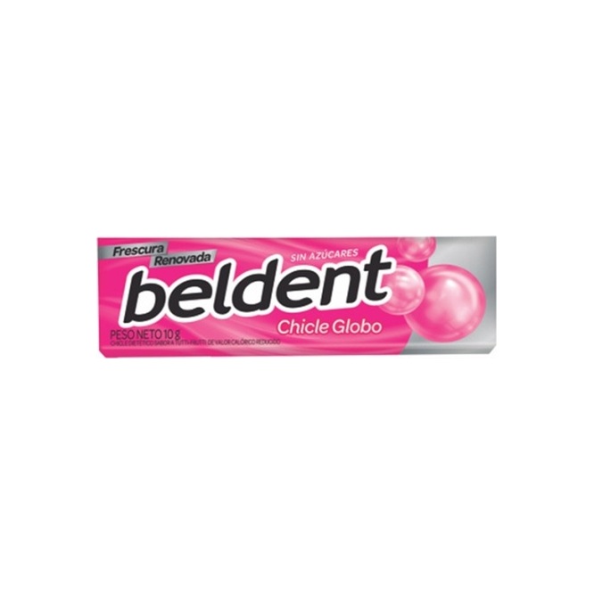 Chicle sabor tutti frutti globo Beldent 10 gramos