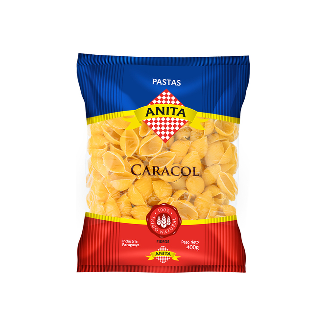 Fideo guisero caracol paquete Anita 400 gramos