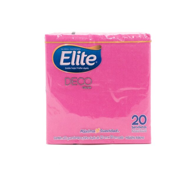 SERVILLETAS DOBLE HOJA 20UN ELITE COLOR