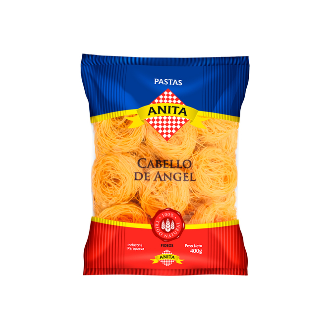 Fideo cabellos de ángel paquete Anita 400 gramos