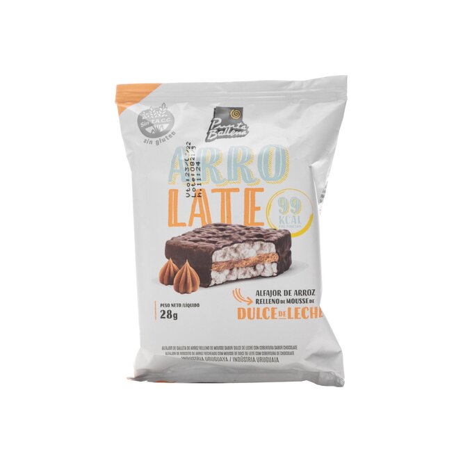 Alfajor de arroz con mousse de dulce de leche Punta Ballena 28 gramos