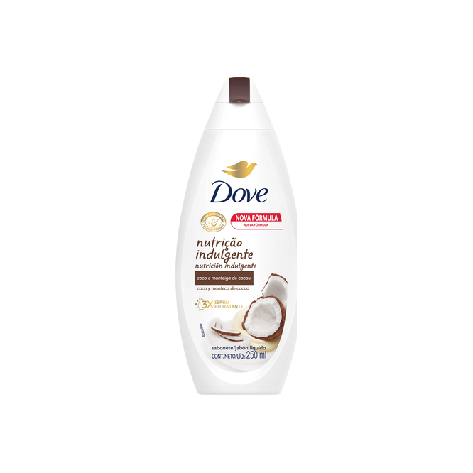 Jabón liquido nutrición corporal indulgente de coco Dove 250 ml