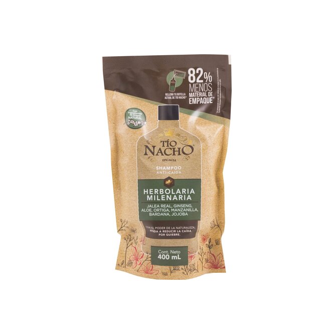 Shampoo Anticaída con Hierbas y Miel Tío Nacho 400 ml