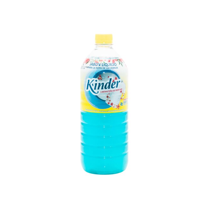 Jabón líquido perfumado en botella descartable Kínder 950 ml