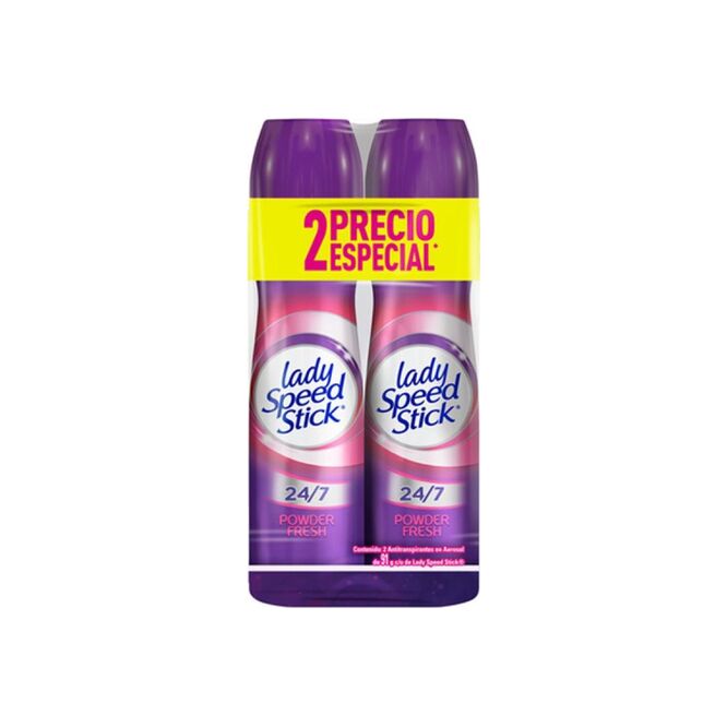 Desodorante spray powder 2 unidades Lady Speed Stick 150 ml