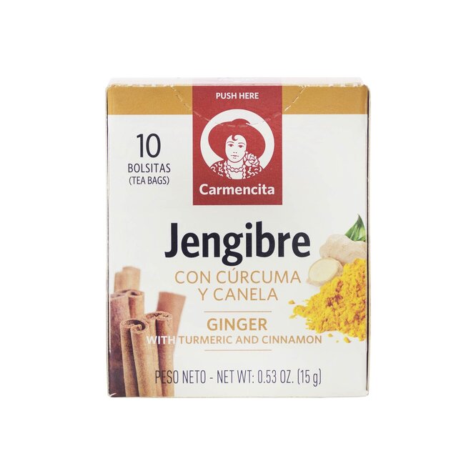 Té de Jengibre con cúrcuma y canela Carmencita 10 unidades