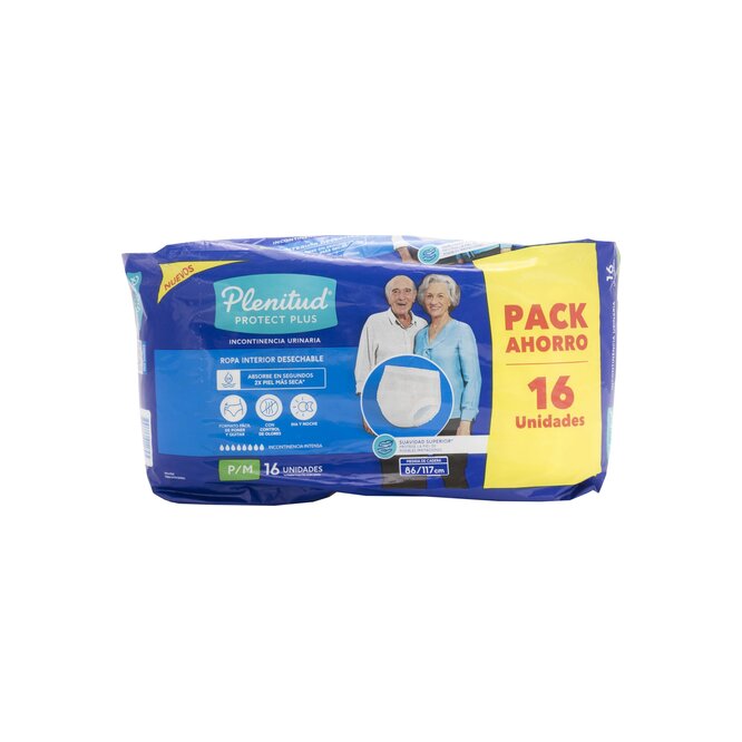 ROPA INTERIOR PLENITUD PROT PLUS 16UN