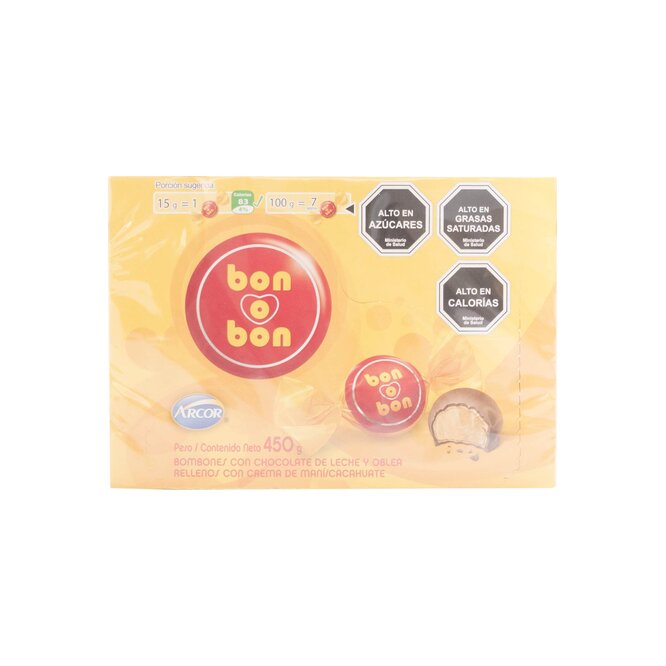 BOMBONES D/CHOCO C/LECHE BON O BON 450G