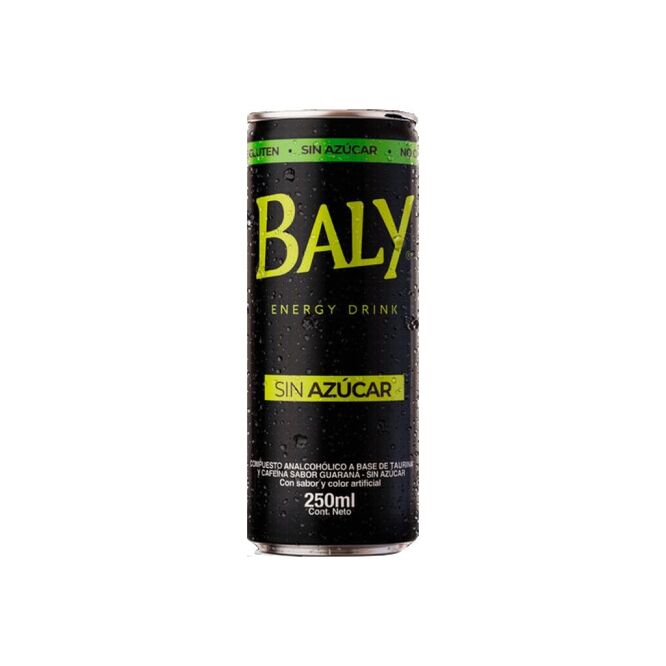 Energy Drink sin Azúcar en lata Baly 250 ml