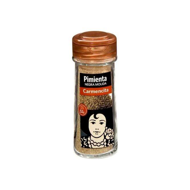 Pimienta negra molida en frasco Carmencita 52 gramos