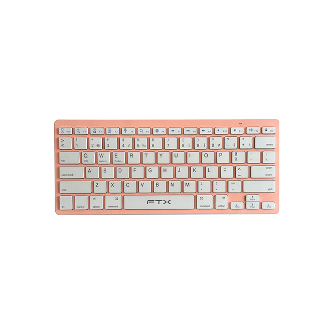 Teclado bluetooth ultra slim color rosa B1000 FTX