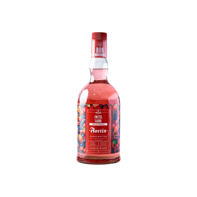 Ron frutos rojos en botella Fortín 750 ml